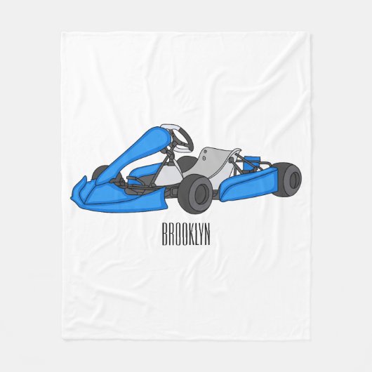 Kart racing cartoon afbeelding fleece deken (Voorkant)