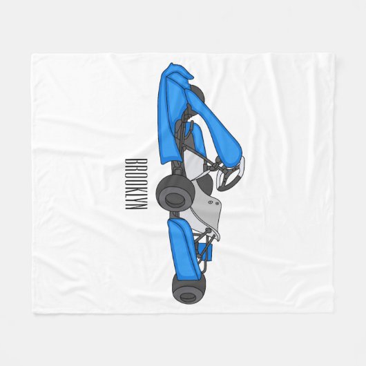 Kart racing cartoon afbeelding fleece deken (Voorkant (Horizontaal))