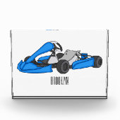 Kart racing cartoon afbeelding fotoblokken (Voorkant)