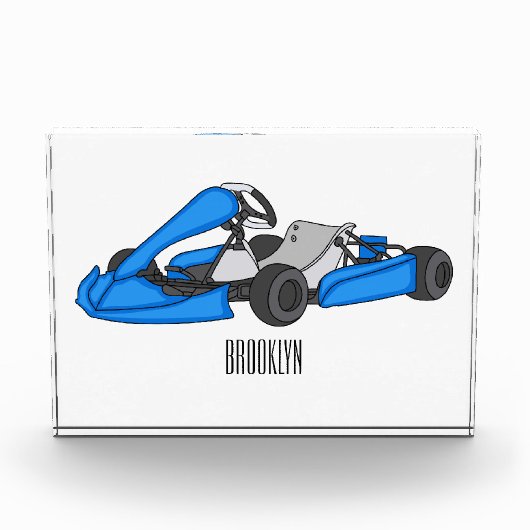 Kart racing cartoon afbeelding fotoblokken (Voorkant)