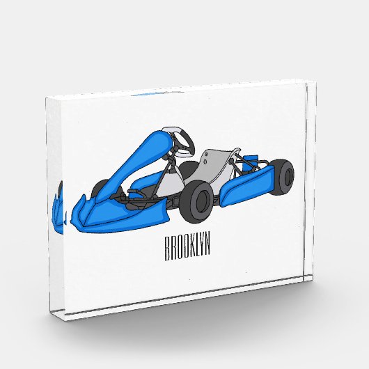 Kart racing cartoon afbeelding fotoblokken (Links)