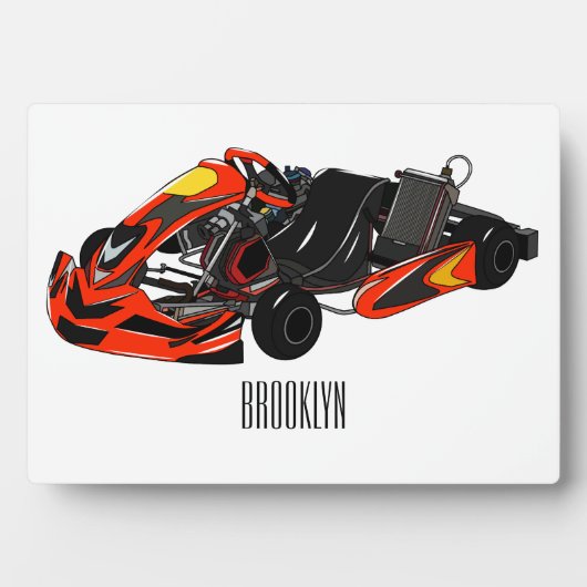 Kart racing cartoon afbeelding fotoplaat (voorkant)
