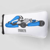 Kart racing cartoon afbeelding golfheadcover (Voorkant)