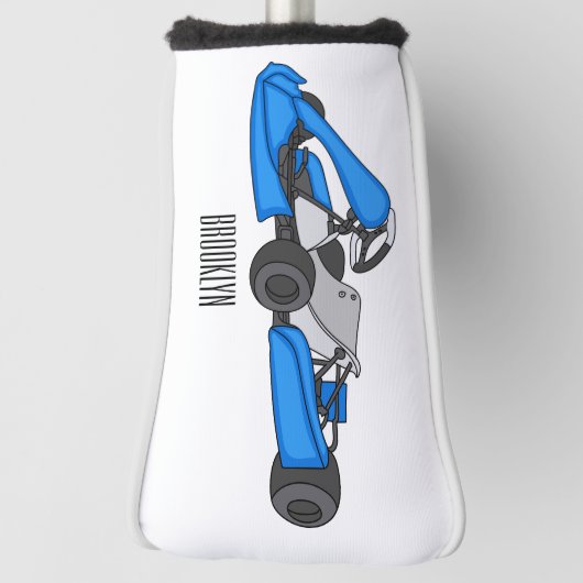Kart racing cartoon afbeelding golfheadcover (Draai 90)
