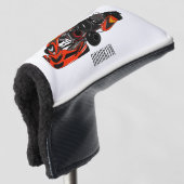 Kart racing cartoon afbeelding golfheadcover (3/4 voorkant)