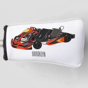 Kart racing cartoon afbeelding golfheadcover