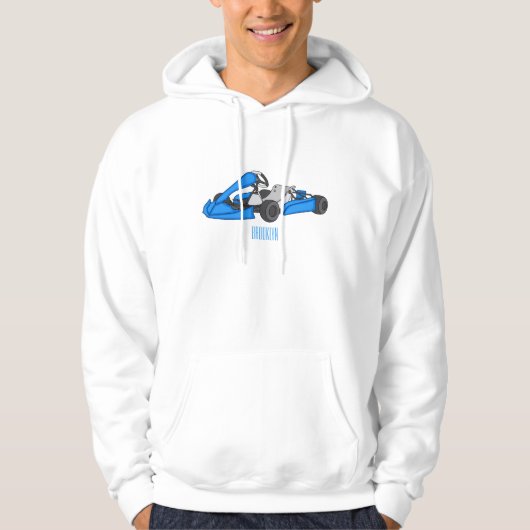 Kart racing cartoon afbeelding hoodie (Voorkant)
