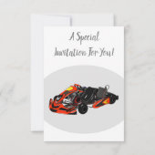 Kart racing cartoon afbeelding kaart (Achterkant)