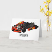 Kart racing cartoon afbeelding kaart (Gele Bloem)
