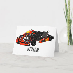 Kart racing cartoon afbeelding kaart