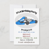 Kart racing cartoon afbeelding kaart (Voorkant)