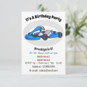 Kart racing cartoon afbeelding kaart (Staand voorkant)