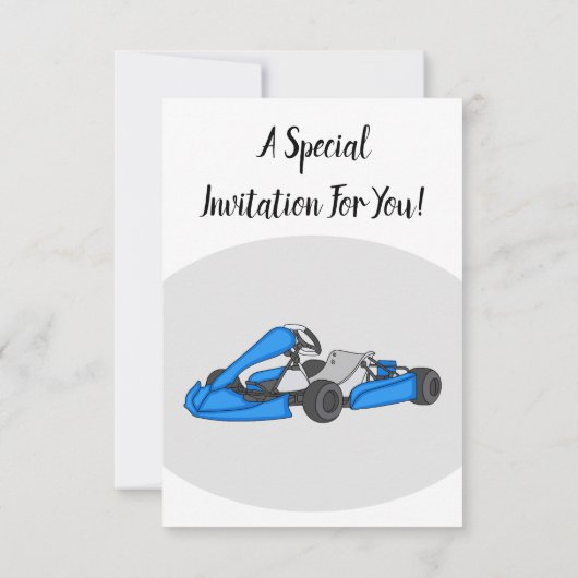 Kart racing cartoon afbeelding kaart (Achterkant)