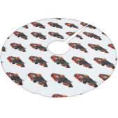 Kart racing cartoon afbeelding kerstboom rok (Gekanteld)