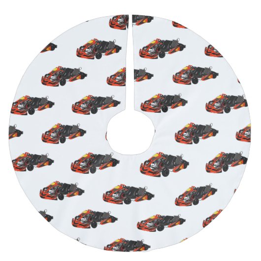 Kart racing cartoon afbeelding kerstboom rok (Voorkant)