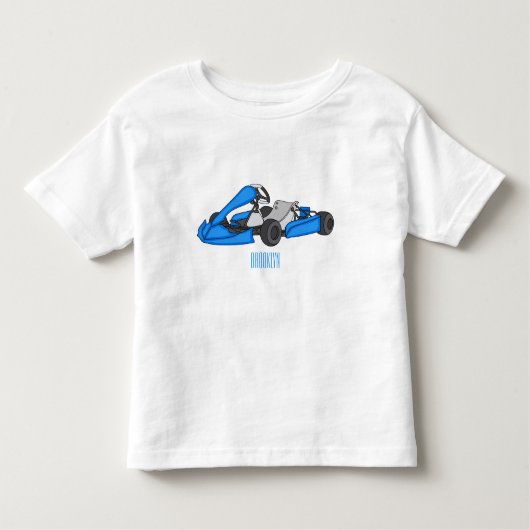 Kart racing cartoon afbeelding kinder shirts (Voorkant)