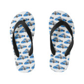Kart racing cartoon afbeelding kinder teenslippers (Voetbed)