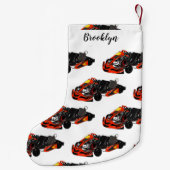 Kart racing cartoon afbeelding kleine kerstsok (Achterkant)