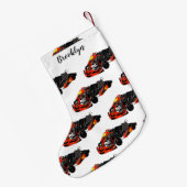 Kart racing cartoon afbeelding kleine kerstsok (Achterkant (Hangend))