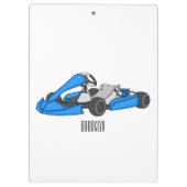 Kart racing cartoon afbeelding klembord (Achterkant)