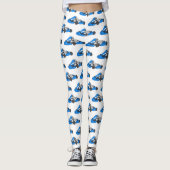 Kart racing cartoon afbeelding leggings (Voorkant)