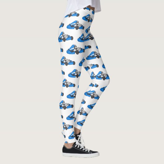 Kart racing cartoon afbeelding leggings (Rechts)