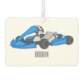 Kart racing cartoon afbeelding luchtverfrisser (Achterkant)