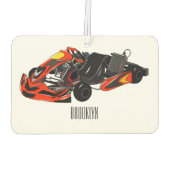 Kart racing cartoon afbeelding luchtverfrisser (Achterkant)