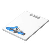 Kart racing cartoon afbeelding notitieblok (Linkerzijde)