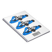Kart racing cartoon afbeelding notitieboek (Rechterzijde)