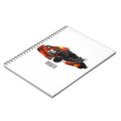 Kart racing cartoon afbeelding notitieboek (Linkerzijde)
