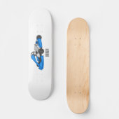 Kart racing cartoon afbeelding persoonlijk skateboard (Voorkant)