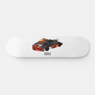 Kart racing cartoon afbeelding persoonlijk skateboard