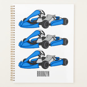 Kart racing cartoon afbeelding planner