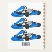 Kart racing cartoon afbeelding planner (Achterkant)