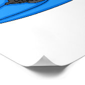 Kart racing cartoon afbeelding poster (Hoek)