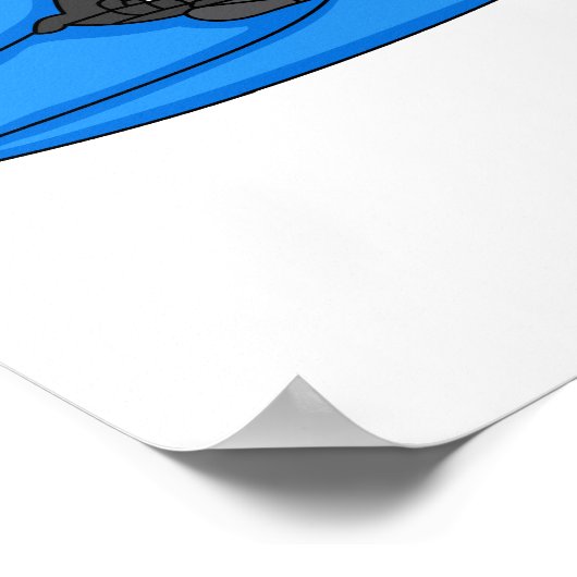 Kart racing cartoon afbeelding poster (Hoek)