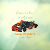 Kart racing cartoon afbeelding raamsticker (Vel 3)