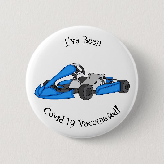 Kart racing cartoon afbeelding ronde button 5,7 cm (Voorkant)