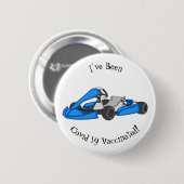 Kart racing cartoon afbeelding ronde button 5,7 cm (Voorkant /achterkant)