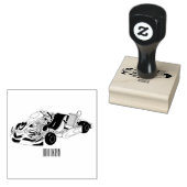 Kart racing cartoon afbeelding rubberstempel (Gestempeld)