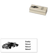 Kart racing cartoon afbeelding rubberstempel (Gestempeld)