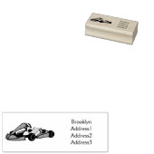 Kart racing cartoon afbeelding rubberstempel (Gestempeld)