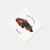 Kart racing cartoon afbeelding servet (Hoek)