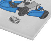 Kart racing cartoon afbeelding snijplank (Hoek)