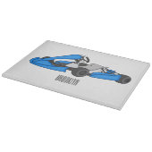 Kart racing cartoon afbeelding snijplank (Hoek)