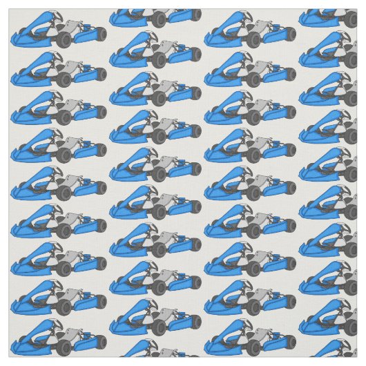Kart racing cartoon afbeelding stof (Swatch)