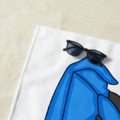 Kart racing cartoon afbeelding strandlaken (In situ)