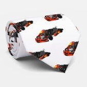 Kart racing cartoon afbeelding stropdas (Opgerold)