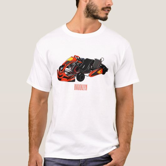 Kart racing cartoon afbeelding t-shirt (Voorkant)